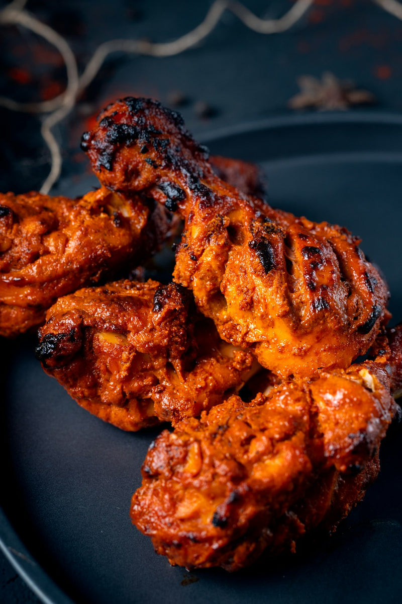 Black digital air fryer on counter